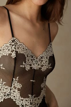 Pretty Flowers Lace And Tulle Body -intimissimi shop BO1294B9887 DT1W