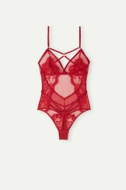 Undress To Impress Lace And Tulle Bodysuit -intimissimi shop BOD24789888 F