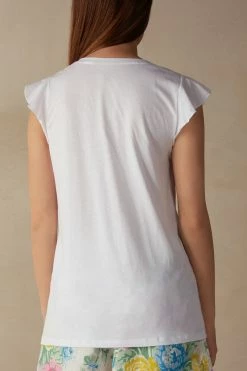 Summer Garden Sleeveless Ultrafresh Supima® Cotton Top 11 Summer Garden Sleeveless Ultrafresh Supima® Cotton Top -intimissimi shop CGD895001 BI