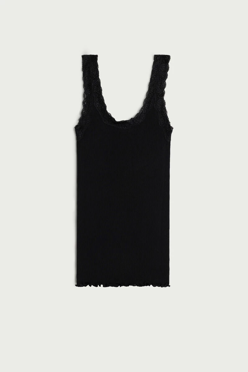 Silk Top With Lace Neckline 8 Silk Top With Lace Neckline - Image 6