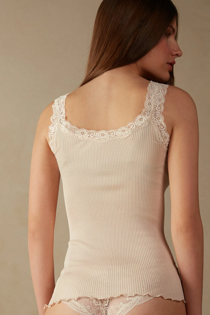 Silk Top With Lace Neckline 7 Silk Top With Lace Neckline - Image 5