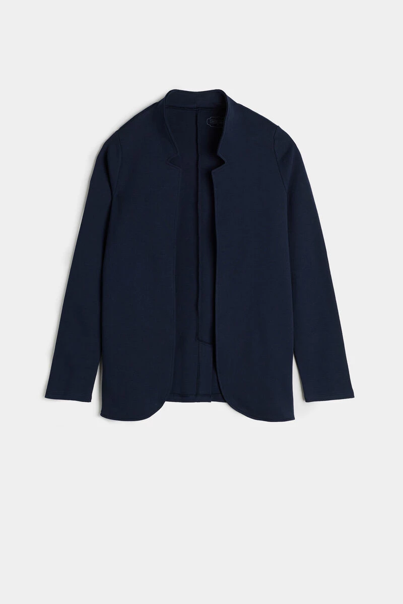 Long-Sleeved Cotton Interlock Cardigan 8 Long-Sleeved Cotton Interlock Cardigan - Image 6