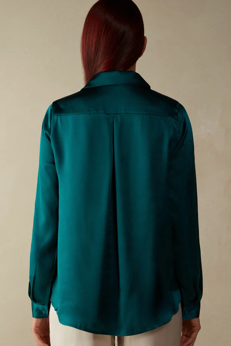 Long-Sleeved Silk Top 6 Long-Sleeved Silk Top - Image 4