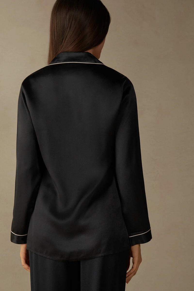 Mannish-Cut Jacket In Silk Satin 7 Mannish-Cut Jacket In Silk Satin - Image 5