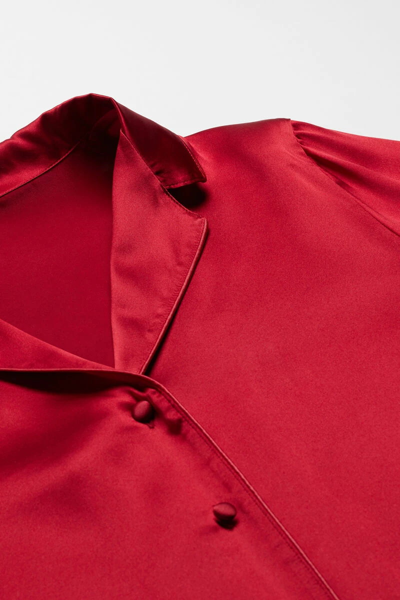 Mannish-Cut Jacket In Silk Satin 9 Mannish-Cut Jacket In Silk Satin - Image 7