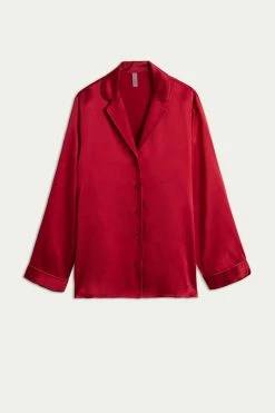 Mannish-Cut Jacket In Silk Satin 14 Mannish-Cut Jacket In Silk Satin -intimissimi shop CLD12331473 F