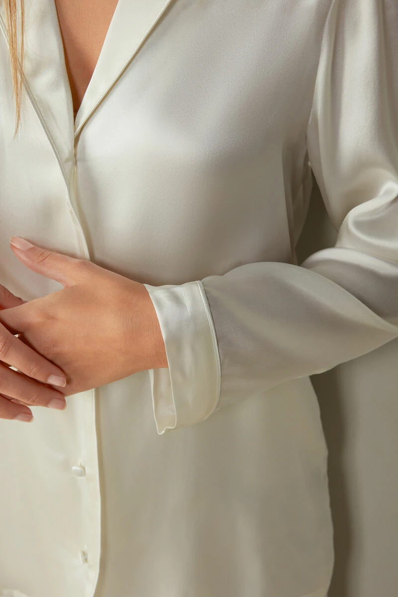 Mannish-Cut Jacket In Silk Satin 6 Mannish-Cut Jacket In Silk Satin - Image 4