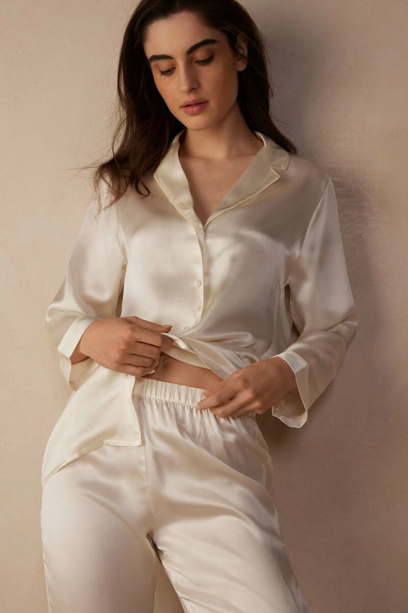 Mannish-Cut Jacket In Silk Satin 4 Mannish-Cut Jacket In Silk Satin - Image 2