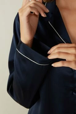Mannish-Cut Jacket In Silk Satin -intimissimi shop CLD12333094 DT2W