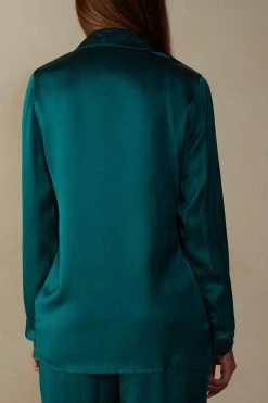 Mannish-Cut Jacket In Silk Satin 11 Mannish-Cut Jacket In Silk Satin -intimissimi shop CLD12334572 BI