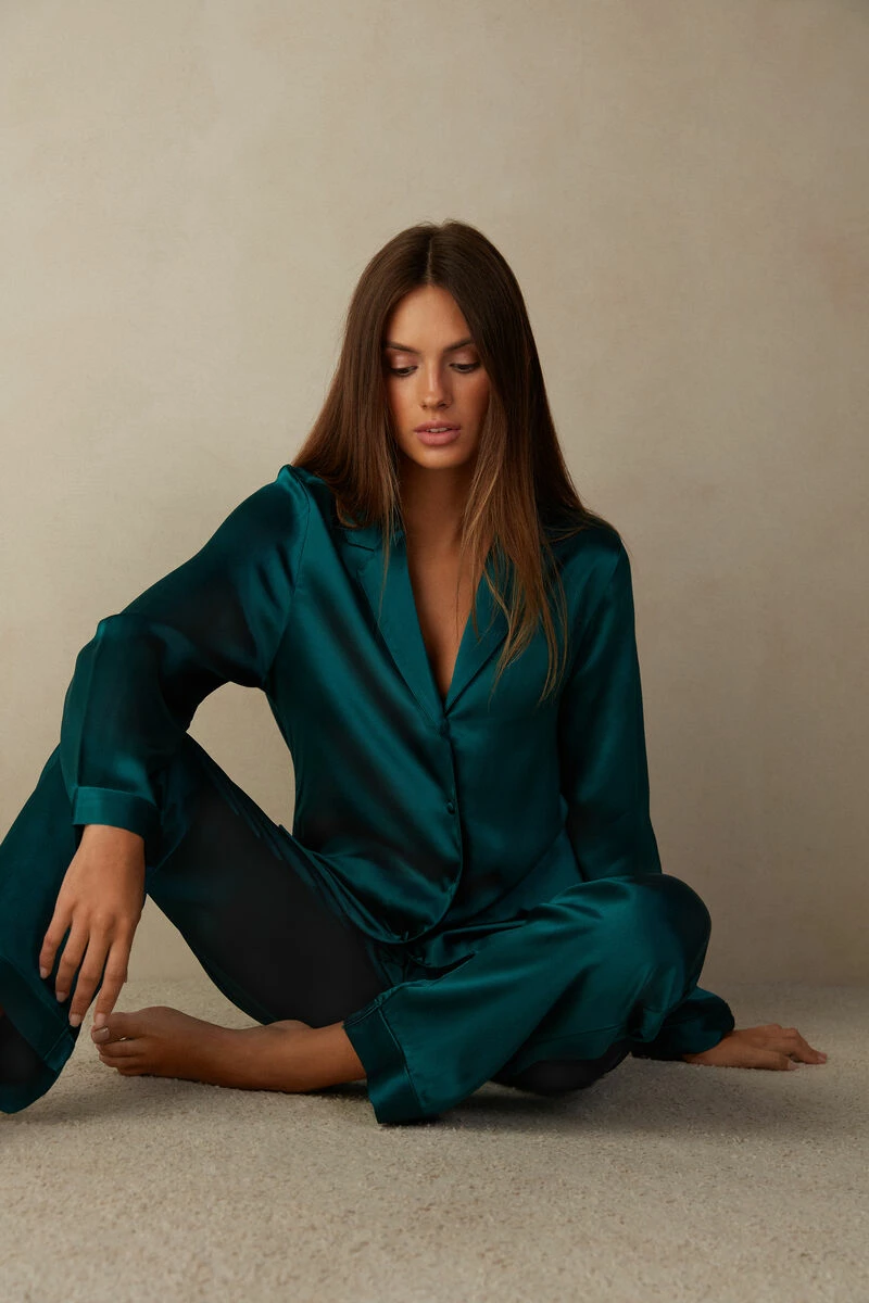 Mannish-Cut Jacket In Silk Satin 4 Mannish-Cut Jacket In Silk Satin - Image 2