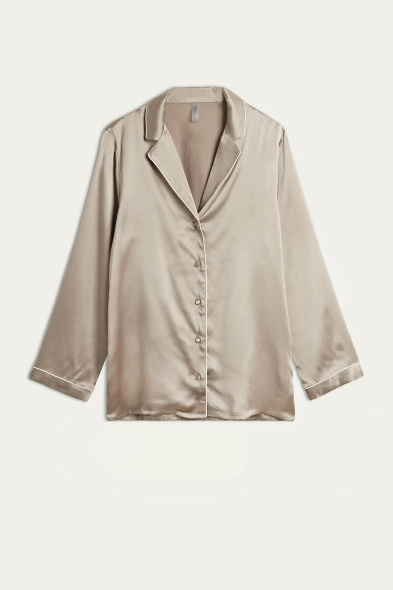 Mannish-Cut Jacket In Silk Satin 8 Mannish-Cut Jacket In Silk Satin - Image 6