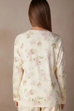 Scent Of Roses Long-Sleeved Cotton Top 11 Scent Of Roses Long-Sleeved Cotton Top -intimissimi shop CLD2484205J BI