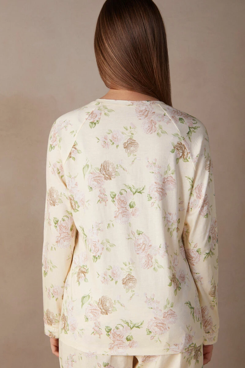 Scent Of Roses Long-Sleeved Cotton Top 6 Scent Of Roses Long-Sleeved Cotton Top - Image 4