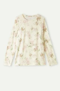 Scent Of Roses Long-Sleeved Cotton Top 12 Scent Of Roses Long-Sleeved Cotton Top -intimissimi shop CLD2484205J F