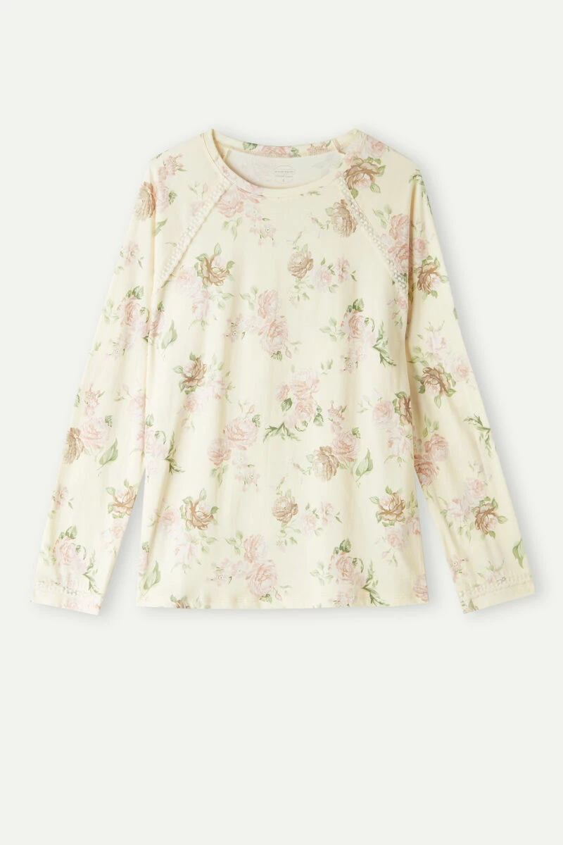 Scent Of Roses Long-Sleeved Cotton Top 7 Scent Of Roses Long-Sleeved Cotton Top - Image 5