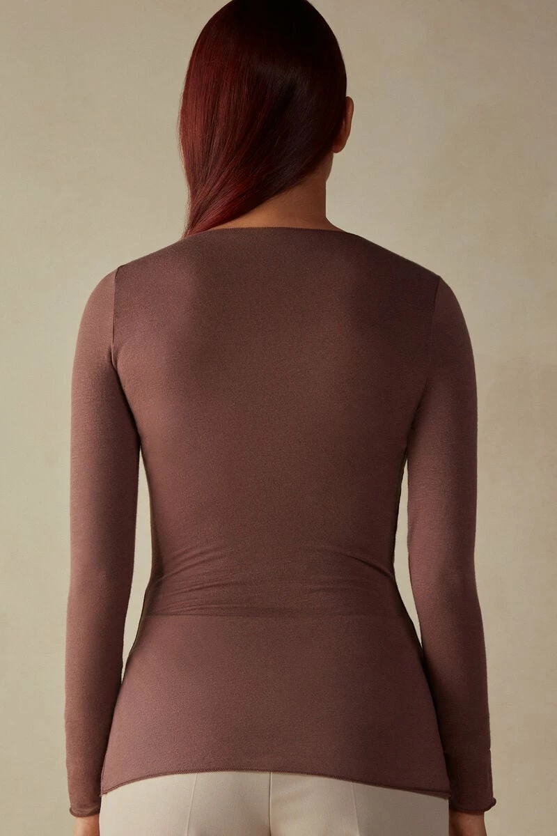 Boat Neck Modal Cashmere Ultralight Jumper 6 Boat Neck Modal Cashmere Ultralight Jumper - Image 4