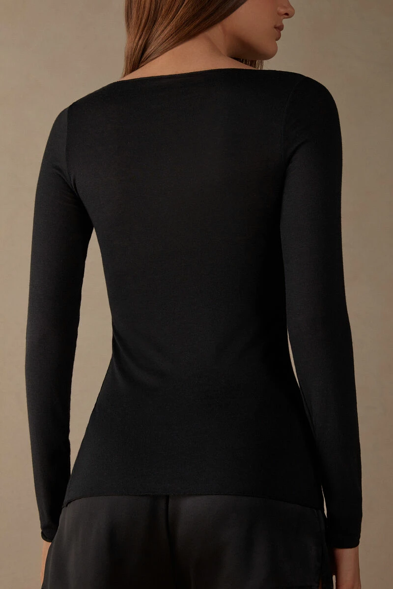 Boat Neck Modal Cashmere Ultralight Jumper 7 Boat Neck Modal Cashmere Ultralight Jumper - Image 5