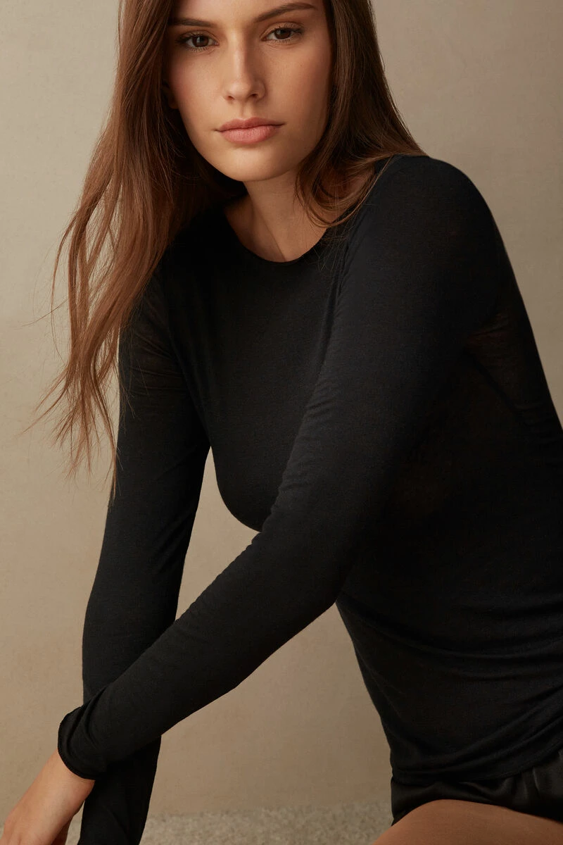 Boat Neck Modal Cashmere Ultralight Jumper 4 Boat Neck Modal Cashmere Ultralight Jumper - Image 2