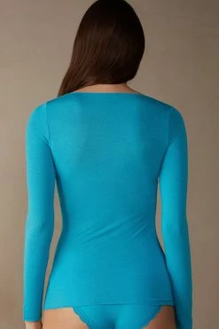 Boat Neck Modal Cashmere Ultralight Jumper 13 Boat Neck Modal Cashmere Ultralight Jumper -intimissimi shop CLD28B210J BI