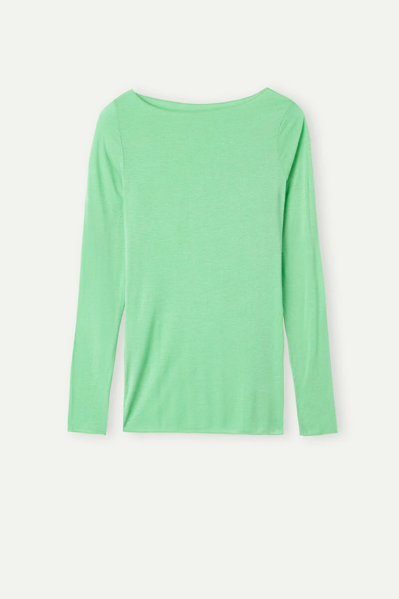 Boat Neck Modal Cashmere Ultralight Jumper 8 Boat Neck Modal Cashmere Ultralight Jumper - Image 6