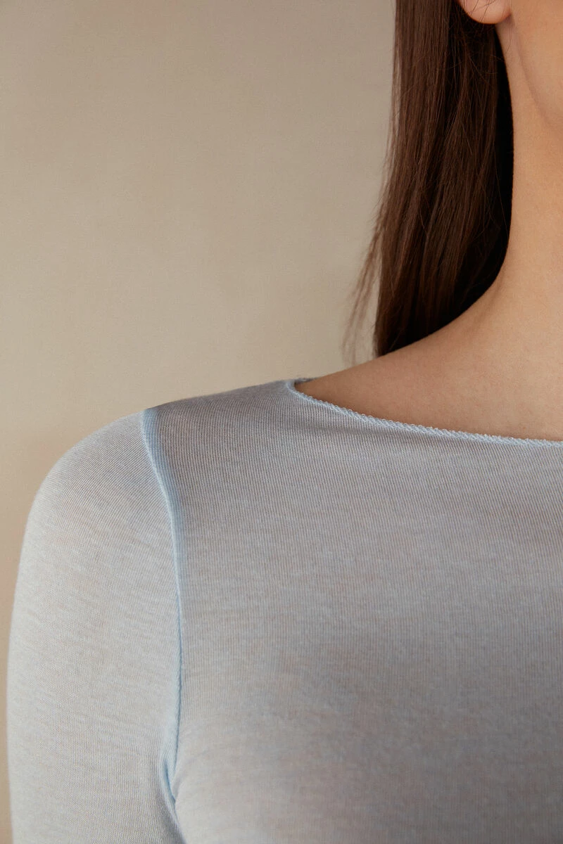 Boat Neck Modal Cashmere Ultralight Jumper 6 Boat Neck Modal Cashmere Ultralight Jumper - Image 4