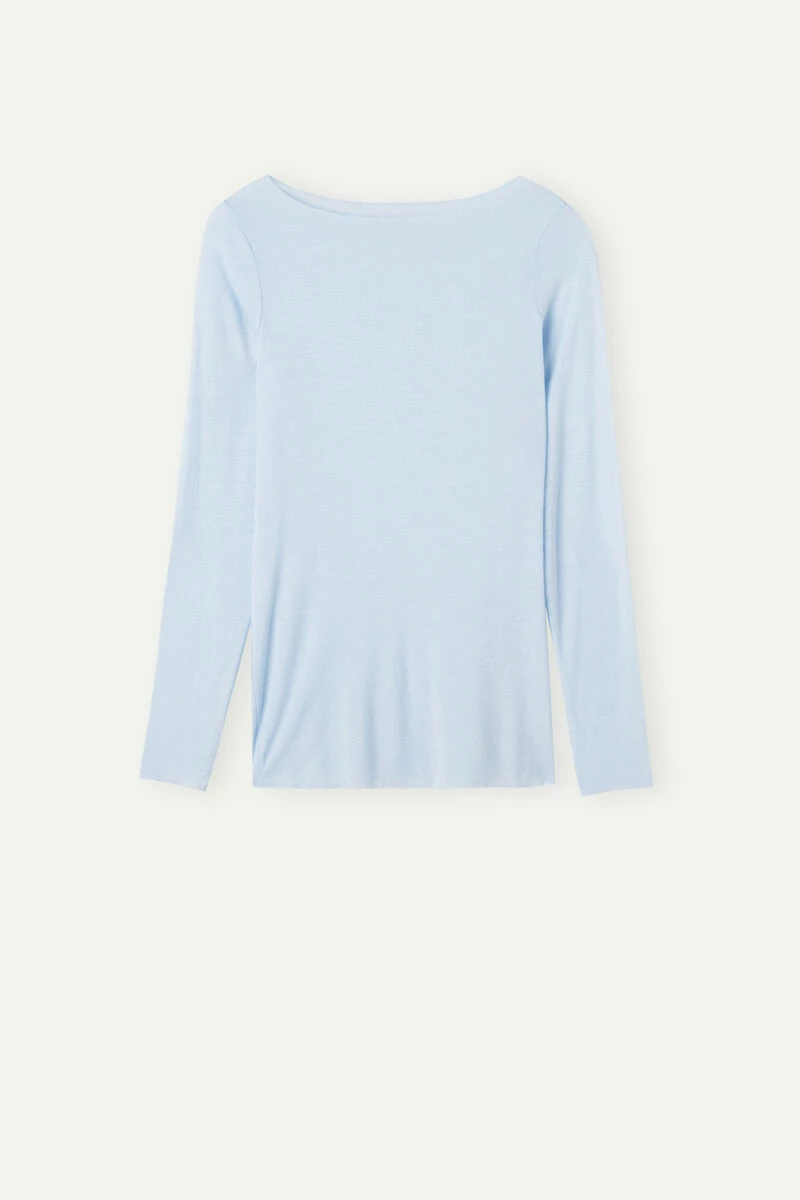 Boat Neck Modal Cashmere Ultralight Jumper 8 Boat Neck Modal Cashmere Ultralight Jumper - Image 6