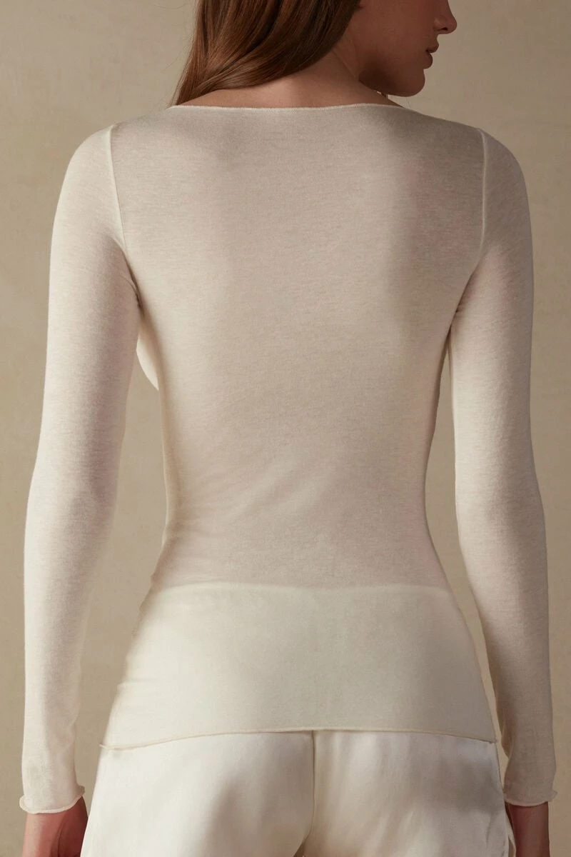 Boat Neck Modal Cashmere Ultralight Jumper 7 Boat Neck Modal Cashmere Ultralight Jumper - Image 5