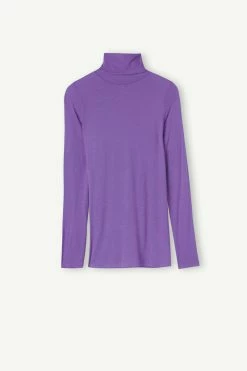 Modal Cashmere Ultralight High-Neck Top 12 Modal Cashmere Ultralight High-Neck Top -intimissimi shop CLD28T142J F