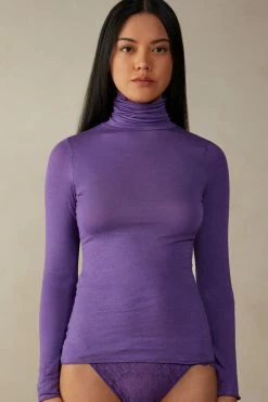 Modal Cashmere Ultralight High-Neck Top