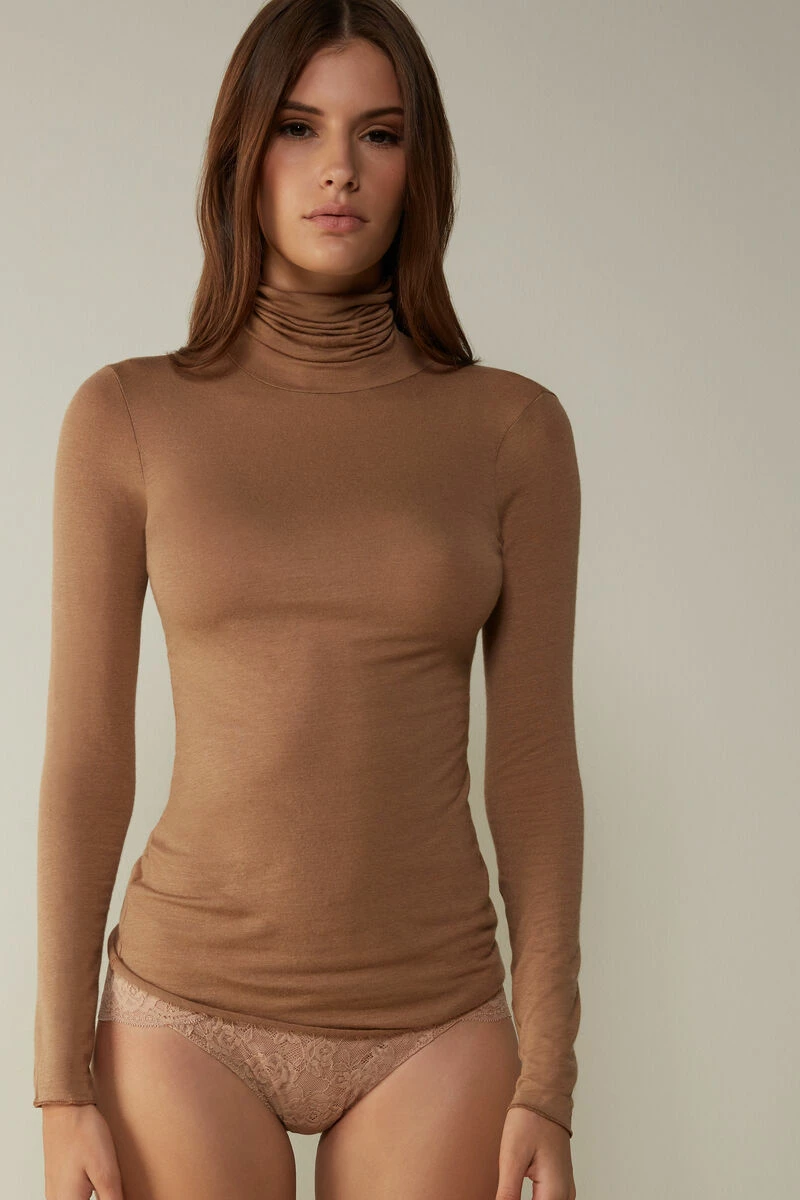Modal Cashmere Ultralight High-Neck Top 3 Modal Cashmere Ultralight High-Neck Top