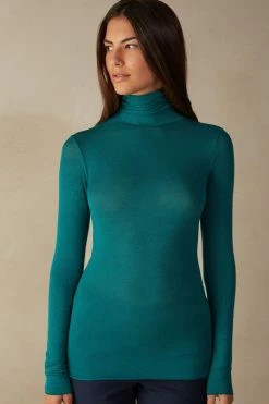 Modal Cashmere Ultralight High-Neck Top