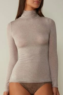 Modal Cashmere Ultralight High-Neck Top