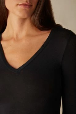 Ultralight Modal With Cashmere V-Neck Top 10 Ultralight Modal With Cashmere V-Neck Top -intimissimi shop CLD28W019 DT1W