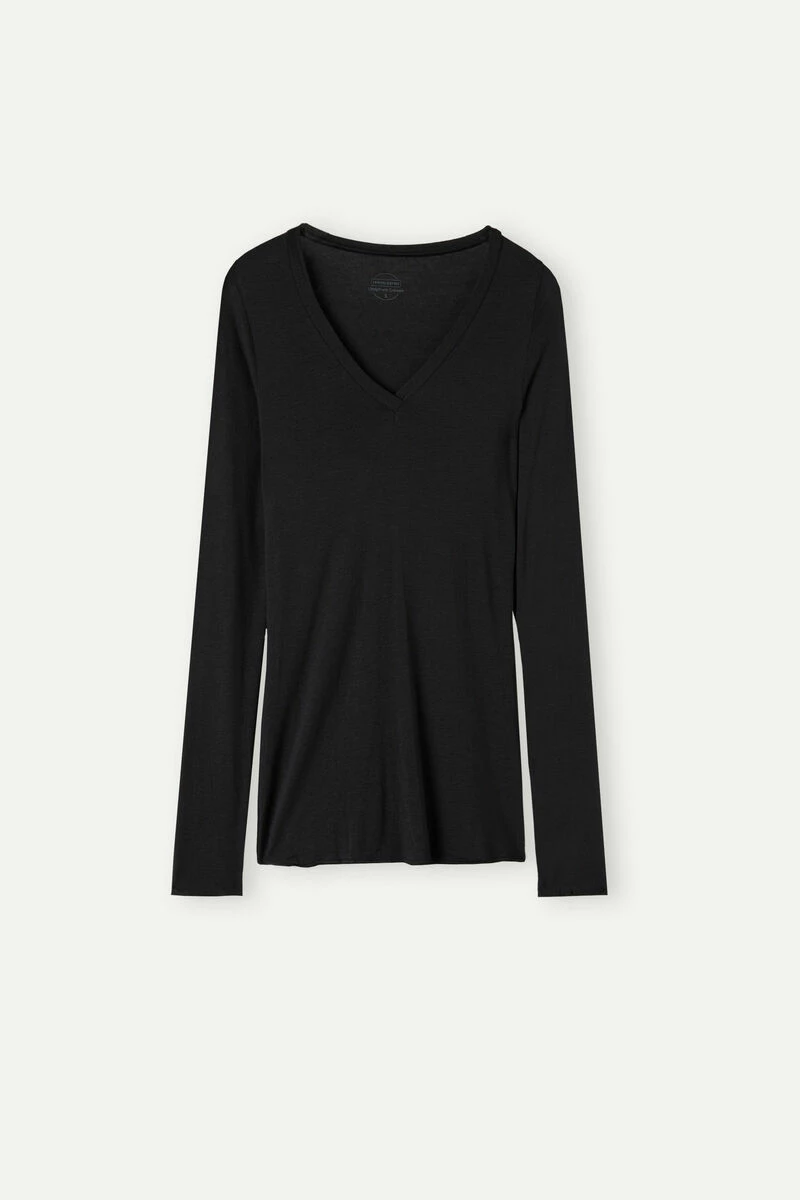 Ultralight Modal With Cashmere V-Neck Top 7 Ultralight Modal With Cashmere V-Neck Top - Image 5