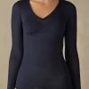 Ultralight Modal With Cashmere V-Neck Top 1 Ultralight Modal With Cashmere V-Neck Top -intimissimi shop CLD28W1467 FI