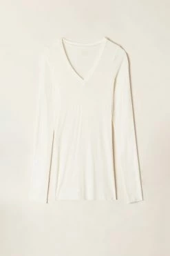 Ultralight Modal With Cashmere V-Neck Top 14 Ultralight Modal With Cashmere V-Neck Top -intimissimi shop CLD28W231I F