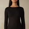 Wool And Silk Long-Sleeved Crew-Neck Max Top 2 Wool And Silk Long-Sleeved Crew-Neck Max Top -intimissimi shop CLD49H019 FI