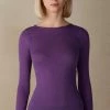 Wool And Silk Long-Sleeved Crew-Neck Max Top 2 Wool And Silk Long-Sleeved Crew-Neck Max Top -intimissimi shop CLD49H142J FI