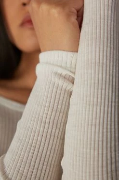 Wool And Silk Long-Sleeved Crew-Neck Max Top 10 Wool And Silk Long-Sleeved Crew-Neck Max Top -intimissimi shop CLD49H2127 DT1W