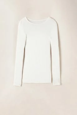 Wool And Silk Long-Sleeved Crew-Neck Max Top 12 Wool And Silk Long-Sleeved Crew-Neck Max Top -intimissimi shop CLD49H2127 F