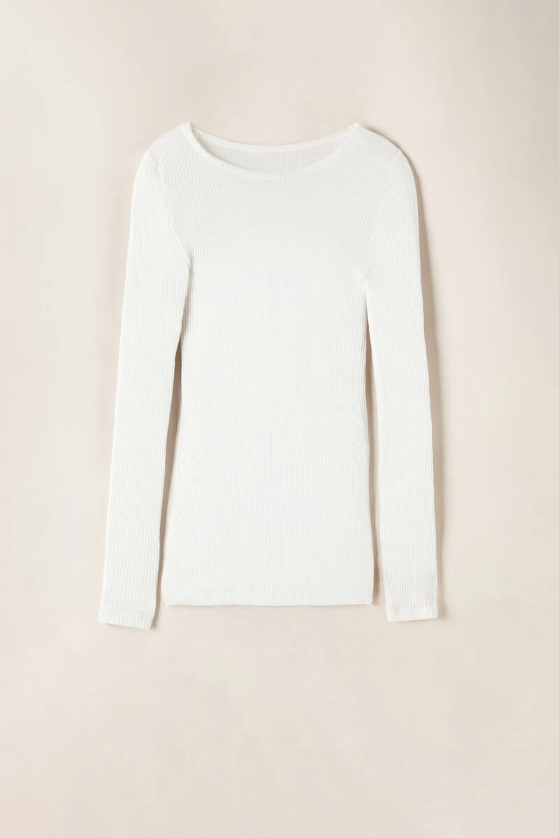 Wool And Silk Long-Sleeved Crew-Neck Max Top 7 Wool And Silk Long-Sleeved Crew-Neck Max Top - Image 5
