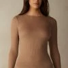 Wool And Silk Long-Sleeved Crew-Neck Max Top 2 Wool And Silk Long-Sleeved Crew-Neck Max Top -intimissimi shop CLD49H2328 FI