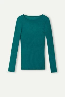 Wool And Silk Long-Sleeved Crew-Neck Max Top -intimissimi shop CLD49H4572 F