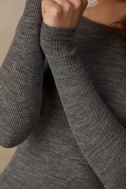 Wool And Silk Long-Sleeved Crew-Neck Max Top 12 Wool And Silk Long-Sleeved Crew-Neck Max Top -intimissimi shop CLD49H7481 DT1W