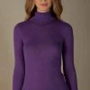 Long-sleeve High-Neck Tubular Top In Wool And Silk 2 Long-sleeve High-Neck Tubular Top In Wool And Silk -intimissimi shop CLD49T142J FI