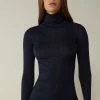 Long-sleeve High-Neck Tubular Top In Wool And Silk 2 Long-sleeve High-Neck Tubular Top In Wool And Silk -intimissimi shop CLD49T1467 FI