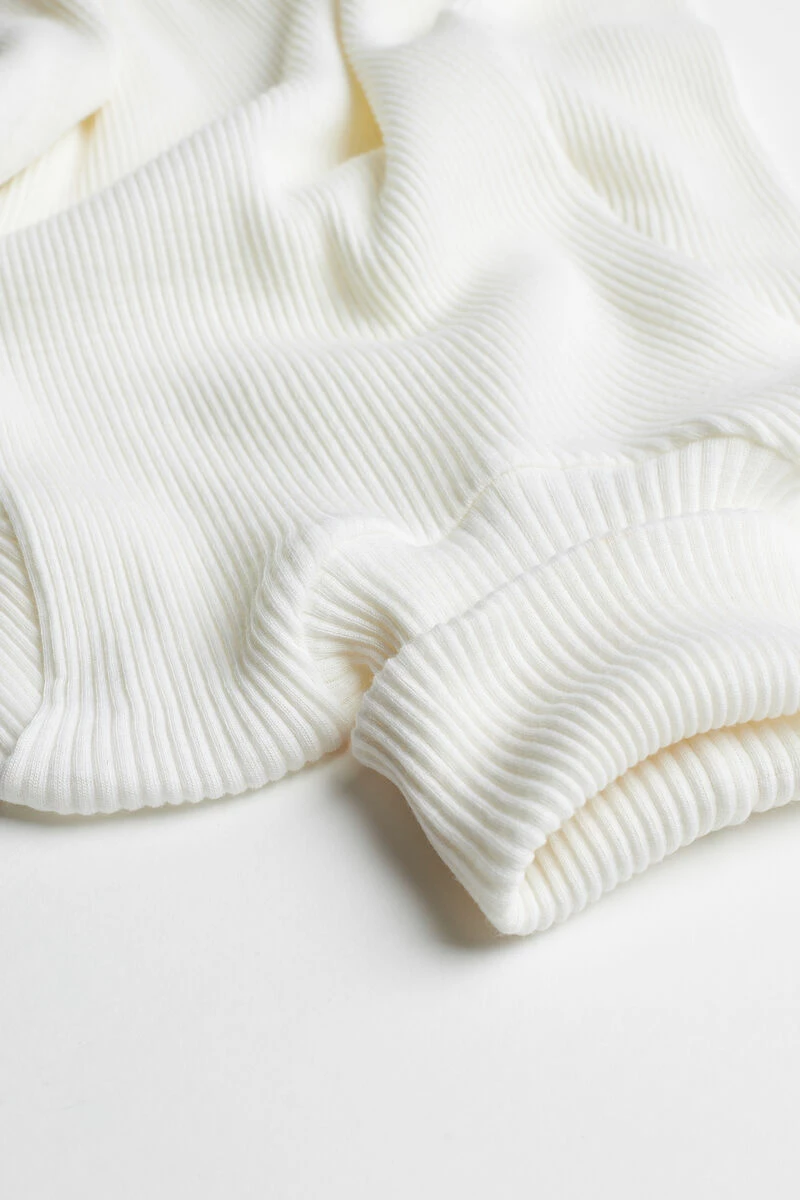 Long-sleeve High-Neck Tubular Top In Wool And Silk 9 Long-sleeve High-Neck Tubular Top In Wool And Silk - Image 7