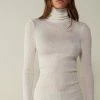 Long-sleeve High-Neck Tubular Top In Wool And Silk 2 Long-sleeve High-Neck Tubular Top In Wool And Silk -intimissimi shop CLD49T2127 FI