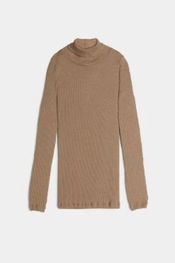 Long-sleeve High-Neck Tubular Top In Wool And Silk 14 Long-sleeve High-Neck Tubular Top In Wool And Silk -intimissimi shop CLD49T2328 F